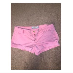Abercrombie and Fitch pink cargo shorts